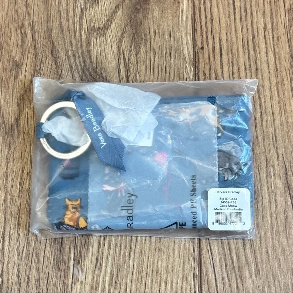 NWT Vera Bradley Cats Meow Zip ID Case - Picture 5 of 5